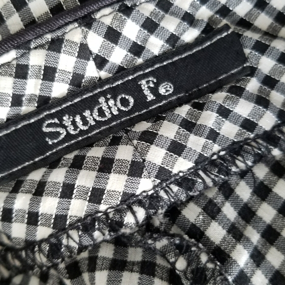 Plaid summer high-rise pants - Picture 3 of 3